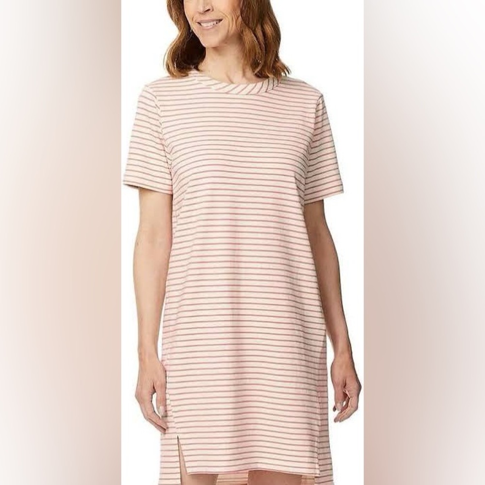 Buffalo David Bitton Striped Crewneck Short Sleeve T Shirt Dress